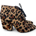 Kate Spade  Leopard Print Calf Hair Roger Lace Up Ankle Booties‎ Heels Size 7.5M Photo 0
