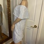 Mod Ref EUC  STRIPED OFF THE SHOULDER DRESS size small Photo 1