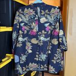 Zanzea NWT Button Down V Neck 3/4 Sleeve Floral Blouse Cotton w/ Pockets Navy 2X Photo 10