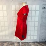 Lulus Lulu’s NWT Celebratory Mood Red Satin Short Sleeve Mini Dress size medium Photo 9
