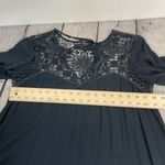 American Eagle  Crochet Black solid Dress v neck size Medium Photo 11