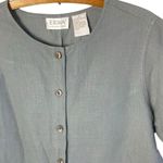 Erika Vtg  Collection Women’s Small Linen Blend Too Blouse Button Down Photo 1