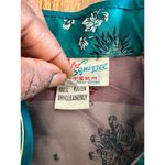 Vintage Teal Chinese Silk Floral Blouse Short Sleeve Size 40 By Folk Squirrel Green Photo 9