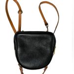 Divina Firenze black Pebbled Leather Convertible Top Handle Backpack Crossbody Photo 0