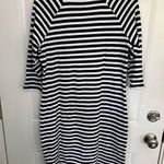 Talbots  Nautical Cotton Navy White Stripe Dress S Photo 1