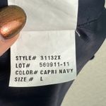 Ralph Lauren Double Breasted Water-Repellent Trench Coat Deep Navy Size Large Photo 9