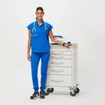 FIGS Rafaela Oversized Scrub Top in Royal Blue, Size Small Photo 1