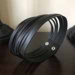 Etsy Genuine Leather Layered Rope Wrap Bracelet or Collar Necklace Photo 5