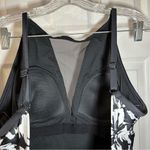 Time & Tru White/Black Print Mesh High Neck One Piece Swimsuit 1X Photo 8