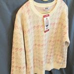 525 America : NWT Chalk Conbo Houndstooth Sweater- Pink Sparkle- XL Photo 6