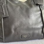 Fossil Vintage  Emerson Medium Satchel Tote, Crossbody Bag Soft  Black Leather. Photo 4