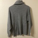 Free People  Heather Grey Ribbed Softly Structured Turtleneck Tunic Sweater - XS Photo 4