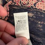 Lucky Brand Navy Multicolor Paisley Floral Border Top Printed Long Sleeve Size M Photo 7