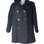 Weather Tamer Women's Size Small Grey Double Breasted 100% Wool Pea Coat‎ Gray Photo 0