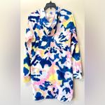 Fleece Tie Dye Hooded Dress NWT Yellow Photo 1