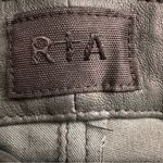 RtA Madrid Stretch Leather Skinny Pants Charcoal Gray Lambskin Zip Sz 27 Photo 11