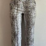 Snakeskin Print Work Pants No Size Tag Gray Size M Photo 0
