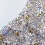 LARA Designs Rhinestones Jeweled Beads Embellished Champagne Mini Dress Size 4 Photo 11