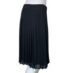 Loft Skirt Womens 0 Black A-Line Pleated Casual Office Preppy Neutral Minimalist Photo 1