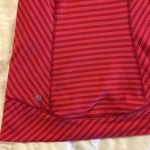 Lululemon Think Fast Pullover Stripe Deepest Cranberry Red Size 4 VGUC Photo 8