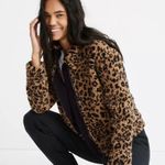 Madewell Leopard Print Teddy Jacket Brown And Black XS Photo 0