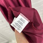 Bebe Vintage Red Maroon Satin Cowl Neck Midi Dress Size M Photo 6