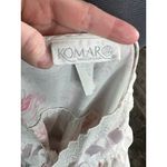 house dress duster floral lace collar pink white nightgown robe Size L Photo 11