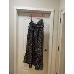 Hutch  Olani Dress Womens 2XL Black Floral Maxi Bow Front Smocked Back Pockets Photo 2