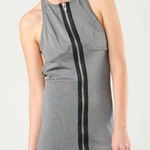 Alexander Wang  Gray Bodycon Zip Up Dress Open Strappy Back Size 0 Photo 3