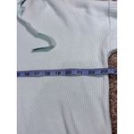 Eileen Fisher Waffle Knit Hoodie Light Aqua M Tencel Blend Drop Shoulder Cropped Photo 6