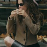 Anthropologie  Cropped Blazer Jacket size 12 Photo 6