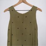 Christopher & Banks Boho Floral Flowy Olive Green Sleeveless Rayon‎ Dress Photo 4