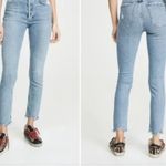 AGOLDE Nico High Rise Slim Distressed Button Fly Jeans Photo 1