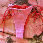 east x east reversible pink and red tie side high waisted bikini bottom Photo 0