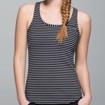 Lululemon Studio Racerback Parallel Stripe Black White Photo 0