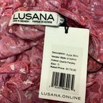 NEW Lusana Ayla Pink Paisley Puff Sleeve Belted Tiered Mini Fit & Flare Dress S Photo 5