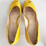 Casadei  Yellow Animal Print Peep Toe Heels Photo 7