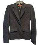 Alice + Olivia  Black Lace Blazer XS Single Button Notched Collar Lined Ethereal Photo 1