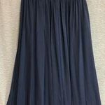 No brand navy blue formal gown, size 10 lace top with chiffon bottom Photo 0