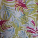 LAND N SEA COLORFUL LEAF PRINTED STRETCH WAIST WIDE LEG LINEN BLEND PANTS XL Pink Photo 5