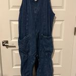 Free People High Roller Sleeveless Jumpsuit Denim Photo 1