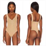 Tularosa Green Hillary Bodysuit in Beige Photo 1