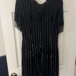 Vintage 90s Beaded Midi Dress Black Size 8 Photo 2