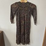 Soft Surroundings Floral Embroidered Beaded Long Sleeve Midi Dress Size PM NWT Photo 2