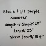 Elodie Light Purple V-Neck Sweater Soft Knit Long Sleeves Photo 4