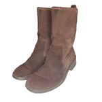 Born Audie Brown Suede Leather Mid Calf Riding Boots Women's Size 9 EU 40.5 Photo 1