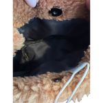 Fadivo New York Brown Sherpa Teddy Bucket Bag Handbag Baguette Snap Closure NWT Photo 5