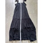 Blu Pepper Blue Pepper Dress Womens Large Black Maxi Tiered‎ Tie Quiet Luxury Resort Beachy Photo 3