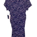 Motherhood Maternity NWT Lace Side Ruched Navy Blue & Pink Gender Reveal Dress Photo 7
