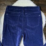 Soft Surroundings  Navy Blue Velvet Straight Leg Pants Size 6 Photo 7